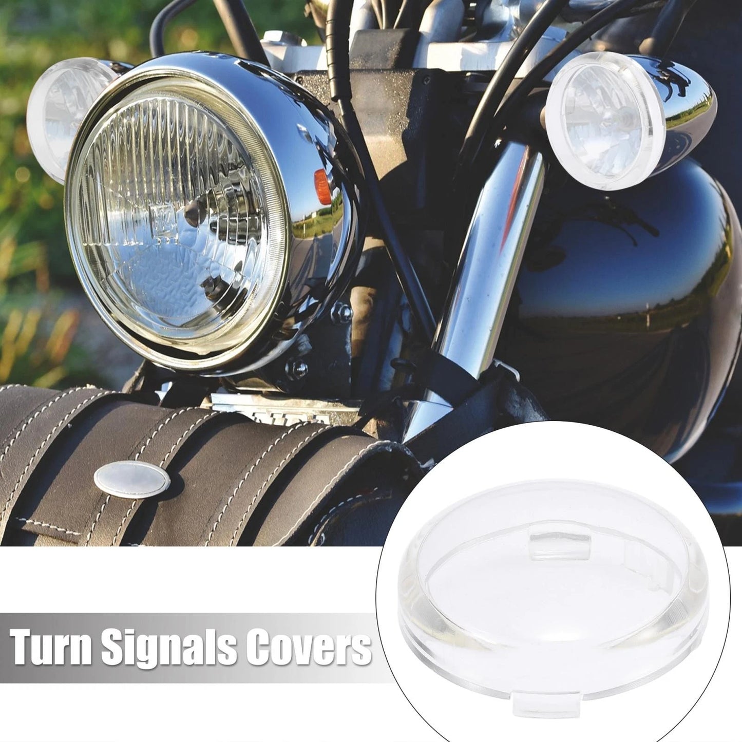 2 x Plastic Motorcycle Clear Turn Signal Light Cover for Harley-Davidson XL883