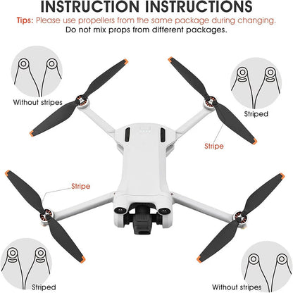 16Pcs Low Noise Propeller Blades for DJI Mini 3 Pro Drone