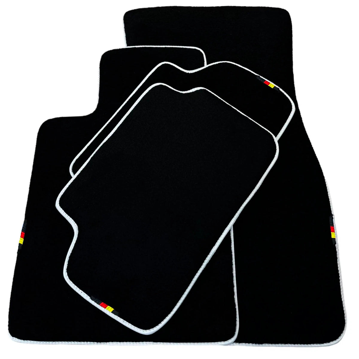 AutoWin Floor Mats for BMW 3 Series E92 Coupe 2 x (2007-2013) White Trim