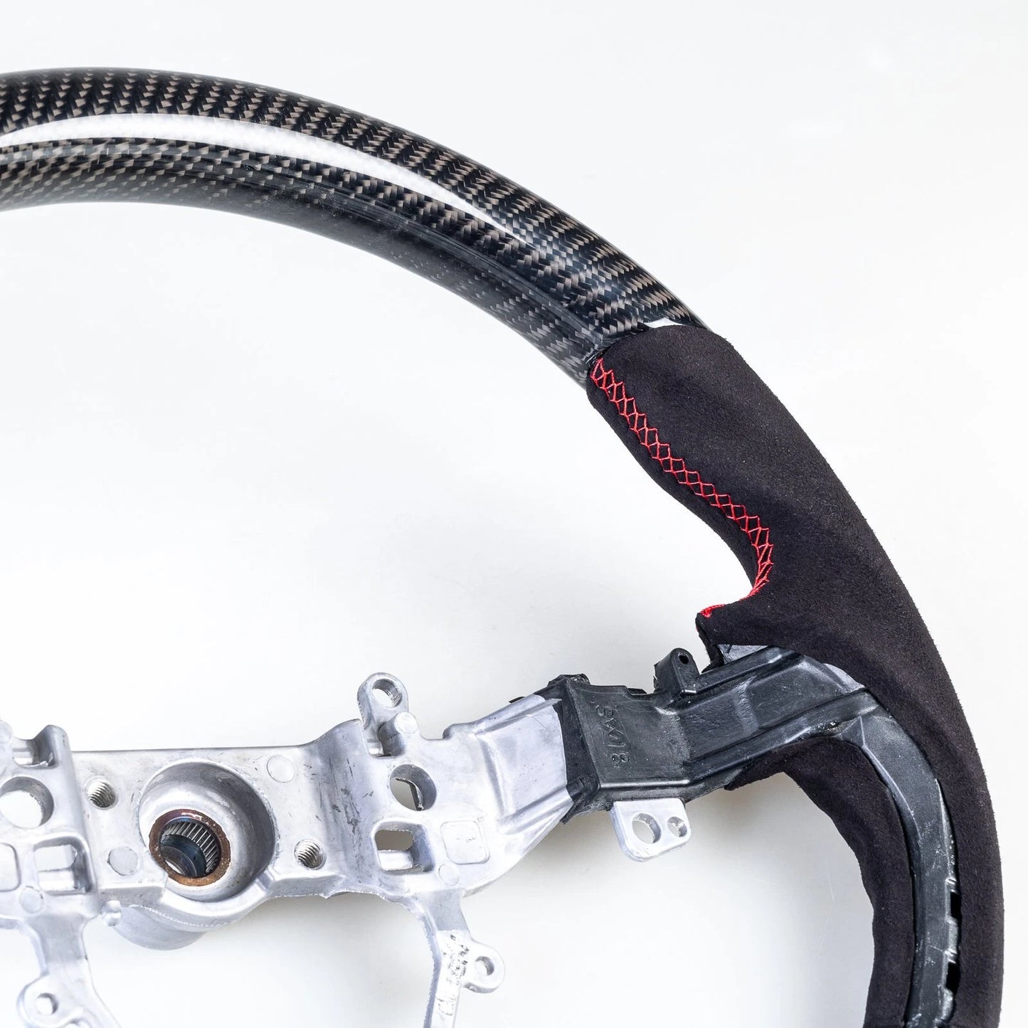 Carbon Flat Bottom Suede Steering Wheel for Suzuki Swift (2018-2021)