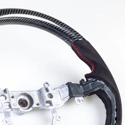 Carbon Flat Bottom Suede Steering Wheel for Suzuki Swift (2018-2021)