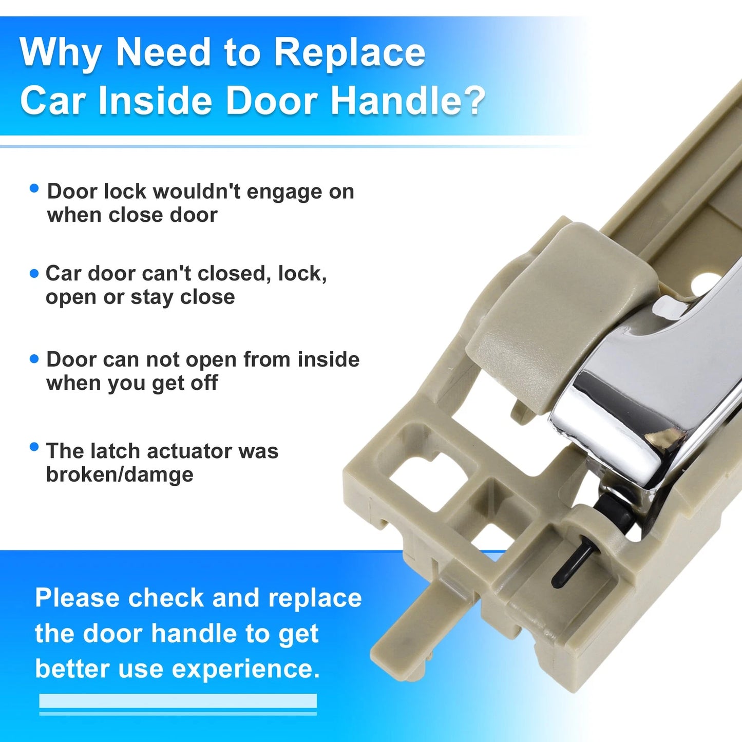 Front Passenger Side Interior Door Handle for Toyota Corolla (2003-2008)