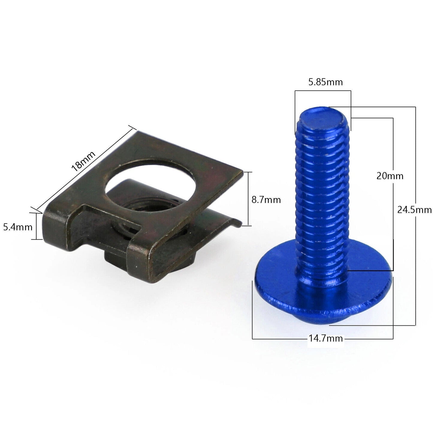 M6x20 Fairing Bolts for Motorcycle Car - Blue (F2) (2020-2023)