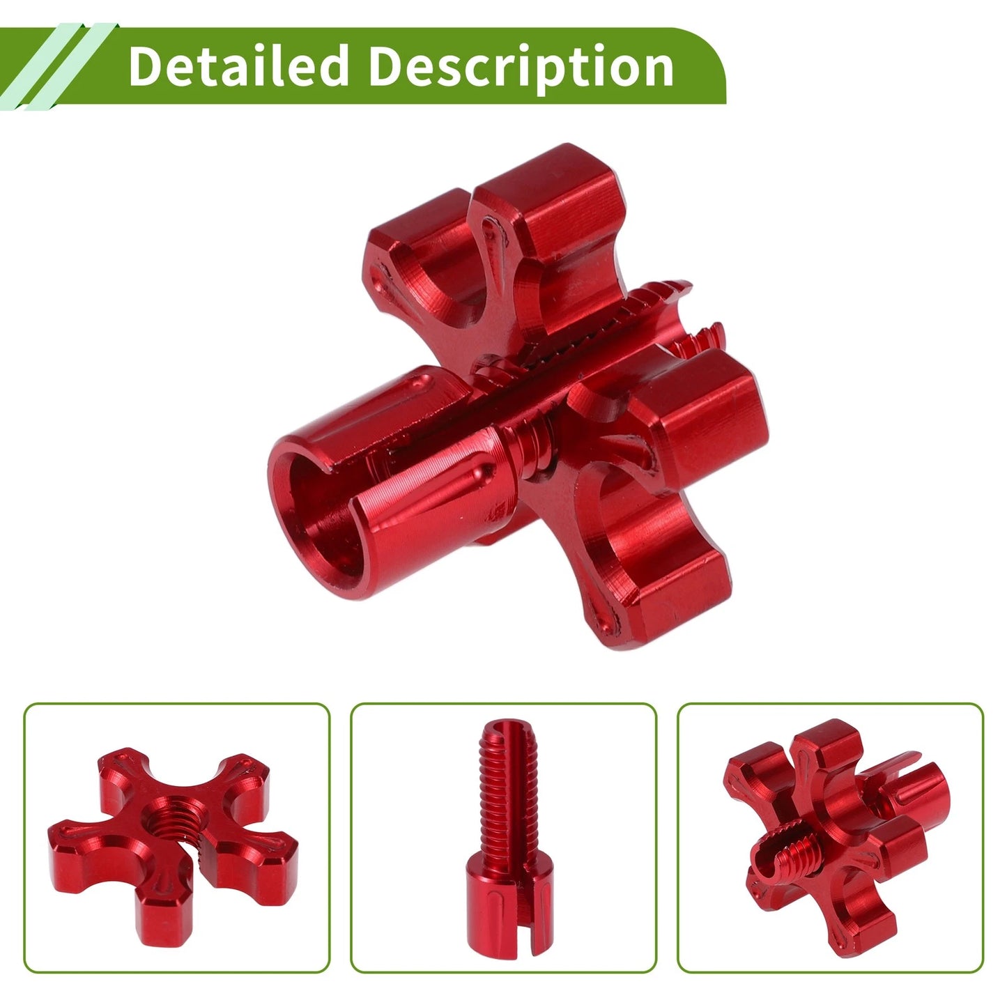 2 x M8 Aluminum Cable Adjuster Screw Red for Motorcycle