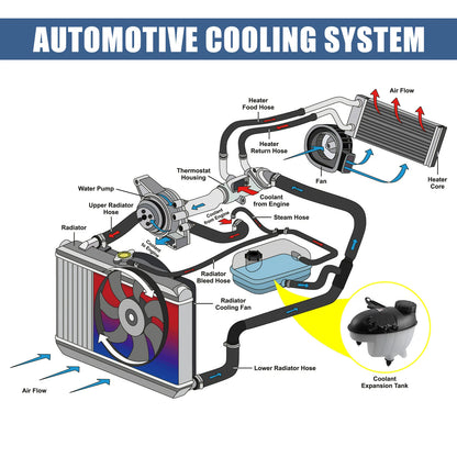 Coolant Radiator Reservoir Tank with Cap Sensor for Mercedes-Benz S65 (2007-2013)