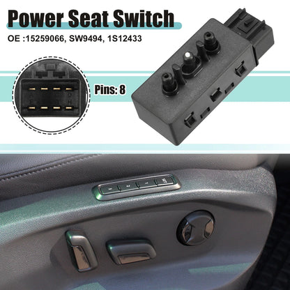 Front Left Side 6 Way Car Power Seat Switch for Buick Enclave (2008–2016)