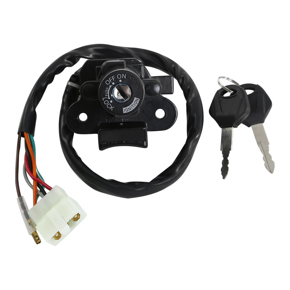 Black Ignition Switch & Key Set for Kawasaki ZX6R ZX9R (2000-2002, 1994-2003)