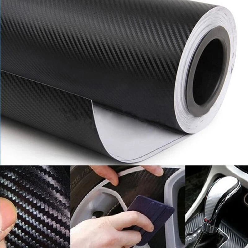 Carbon Fiber Car Vinyl Wrap Film Sheet Decal Sticker 127x30 cm