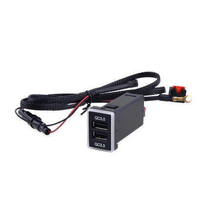 QC 3.0 Dual USB Car Charger Fast Charging for Toyota Camry RAV4 Cruiser
