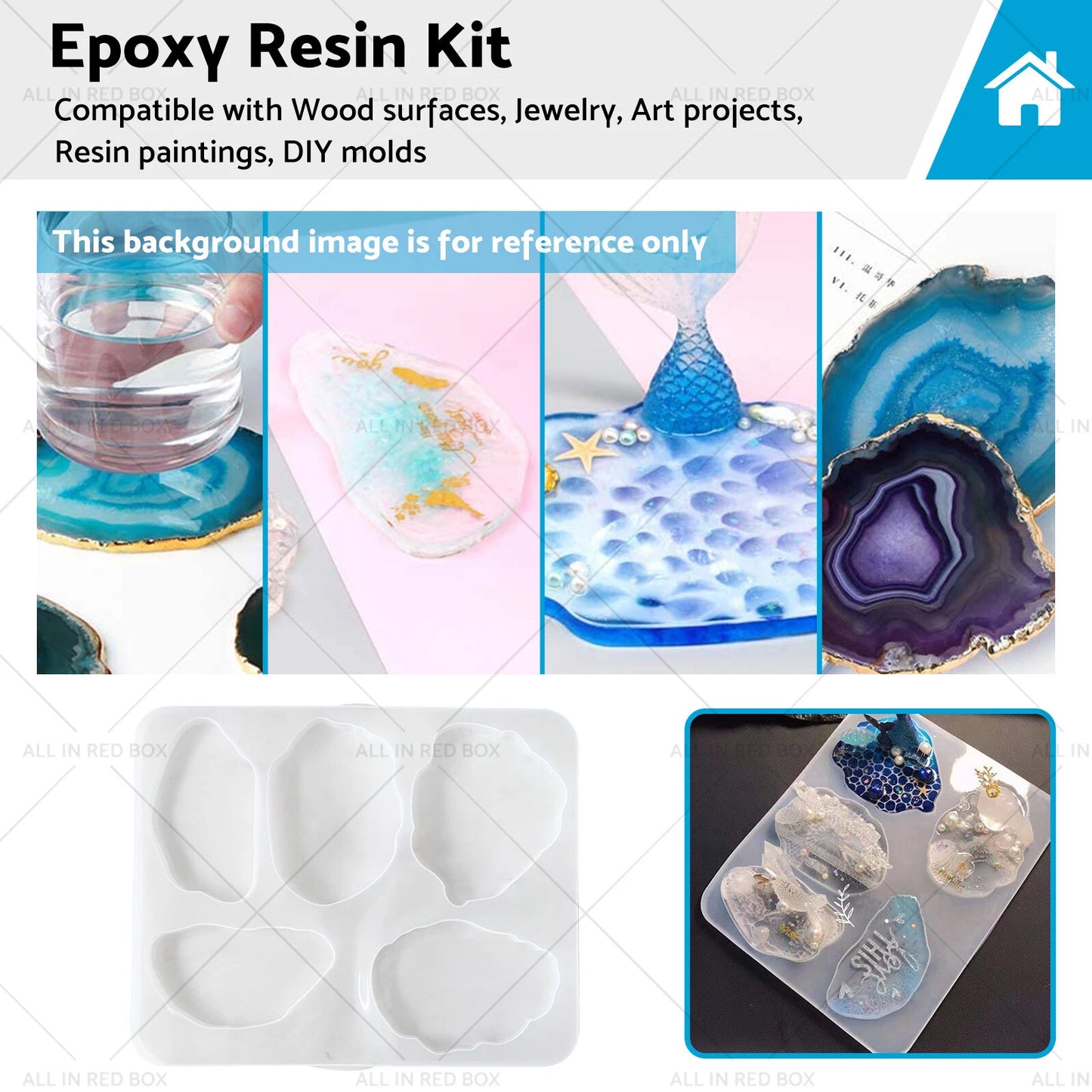 Epoxy Resin Kit for Wood Art Projects, Jewelry, DIY Molds