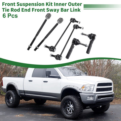 6 x Front Suspension Kit Tie Rod End Sway Bar Link for Dodge Journey