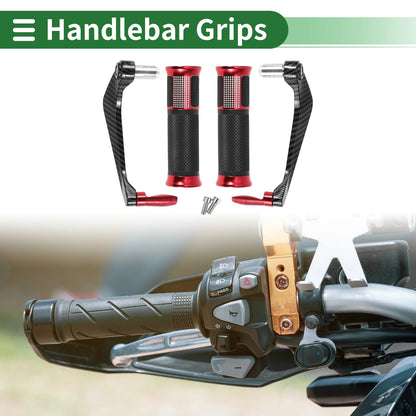 Motorcycle Hand Grips Cover Handlebar End Grips Side Diamond Pattern