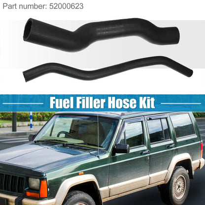 Fuel Fill & Vent Hose Kit for Jeep Cherokee XJ (1984-1996) Rubber Black