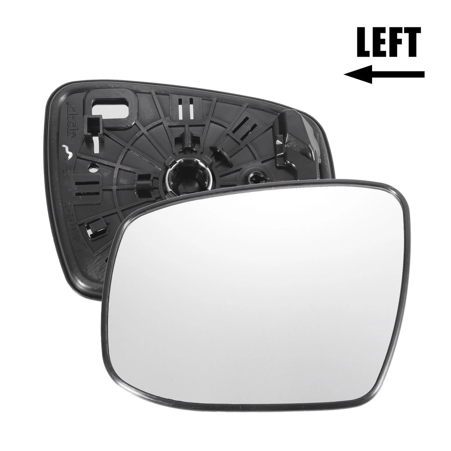 Left Side White Mirror Glass w/ Back for Honda Jazz Fit (2020-2021)