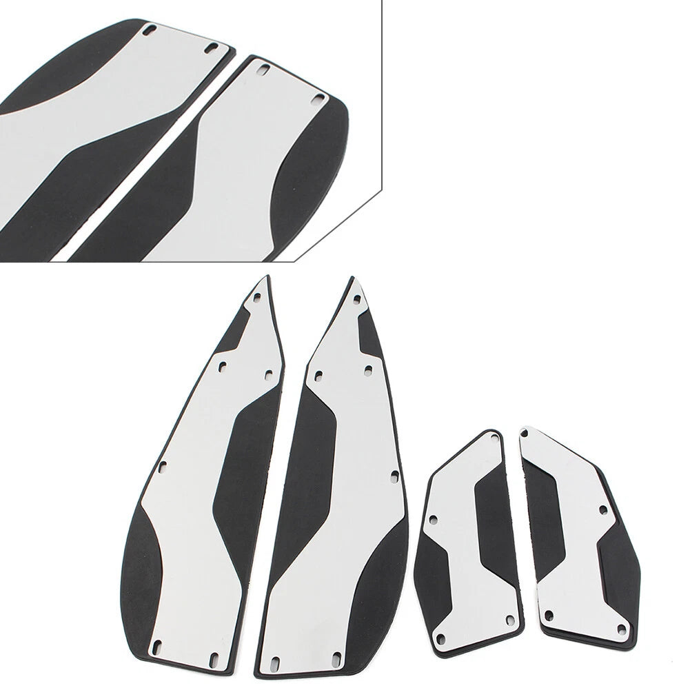 Silver Aluminum Floorboard Foot Pedals for Yamaha XMAX 250 300 400 (2017-2023)