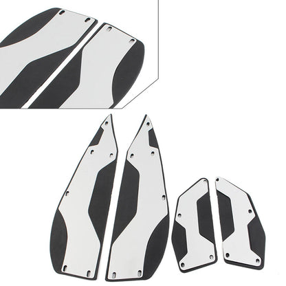 Silver Aluminum Floorboard Foot Pedals for Yamaha XMAX 250 300 400 (2017-2023)
