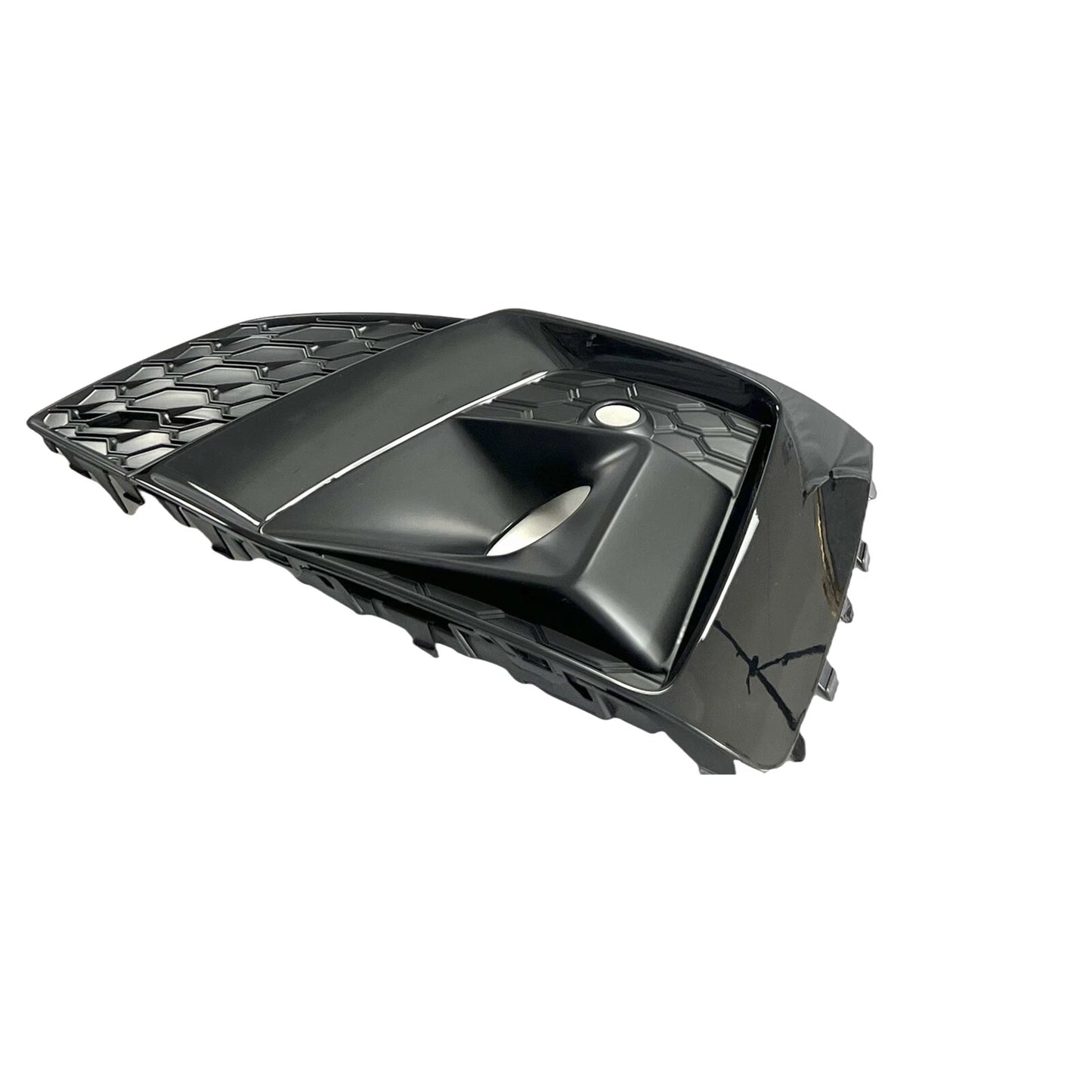 2 x Front Fog Light Covers for Audi A5 S5 (2021-2024) Black Trim