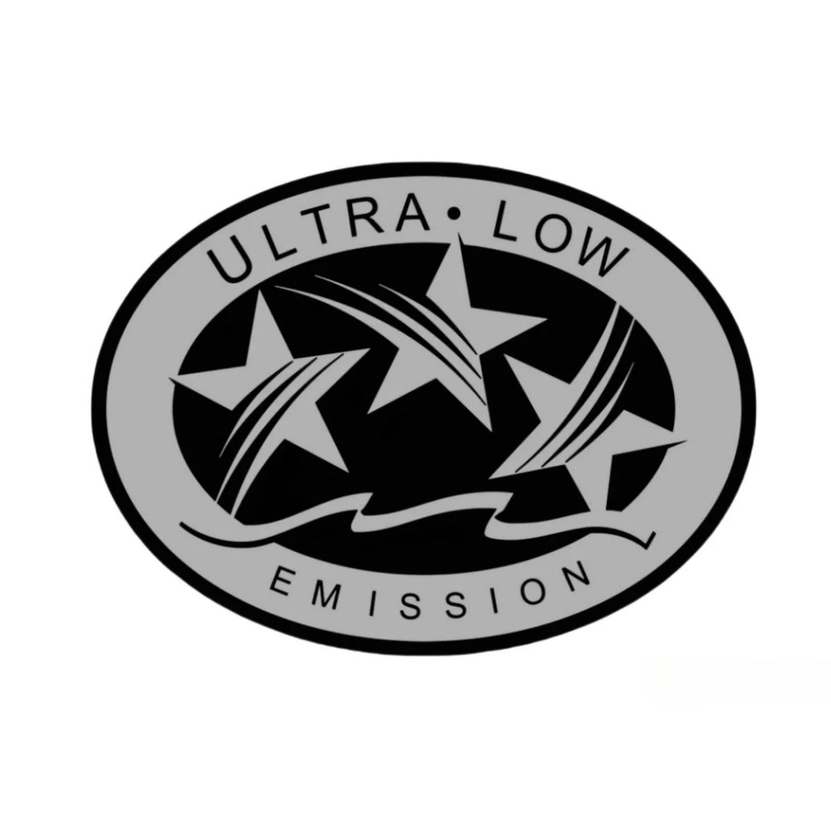 Ultra Low Emission 3 Star California DOT Outboard Graphic Sticker Decal Silver