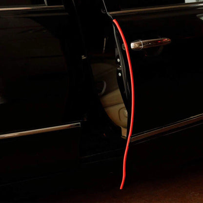 Rubber Red Car Door Trim Edge Lock Guard Seal Strip Protector