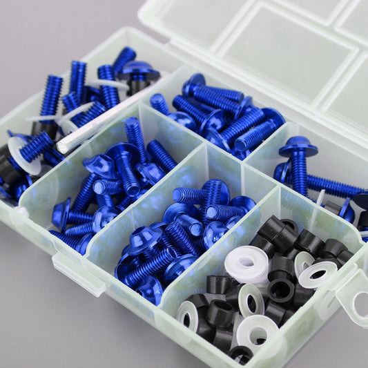 158 Piece Blue Aluminium Fairing Screw Trim Bolts Set for F2