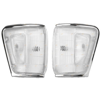 2 x LH+RH Chrome Corner Indicator Lights for Toyota Hilux (1994–1997)