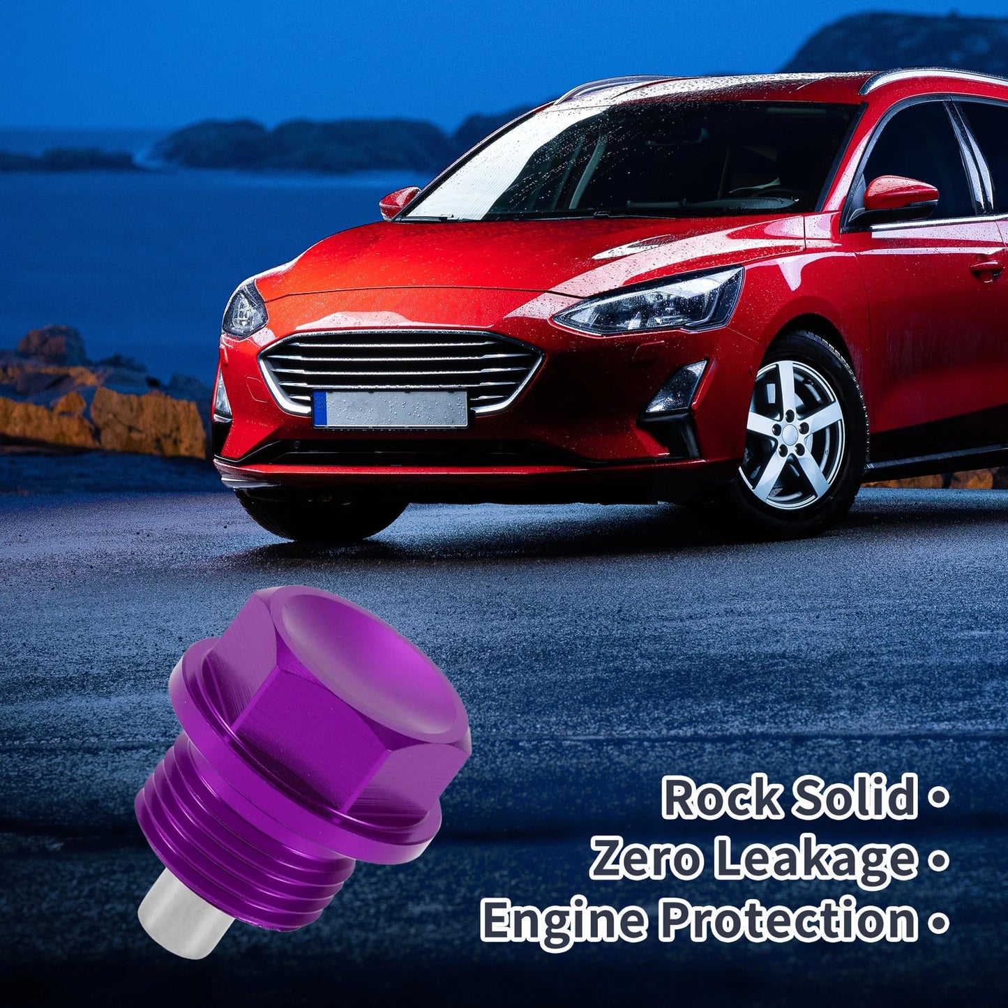 M18x1.5 Engine Oil Drain Plug with Gasket Purple for Car, Motorcycle, Boat