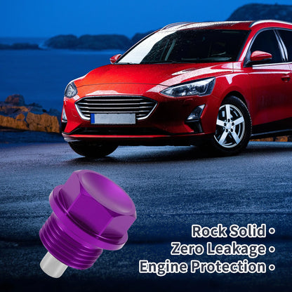 M18x1.5 Engine Oil Drain Plug with Gasket Purple for Car, Motorcycle, Boat