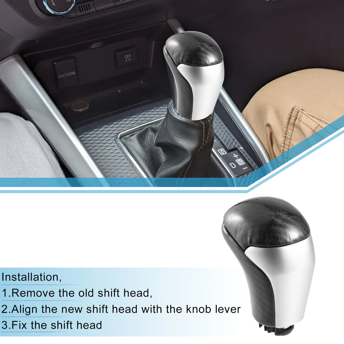 Carbon Fiber Gear Shift Knob for Toyota Tacoma (2016-2022)