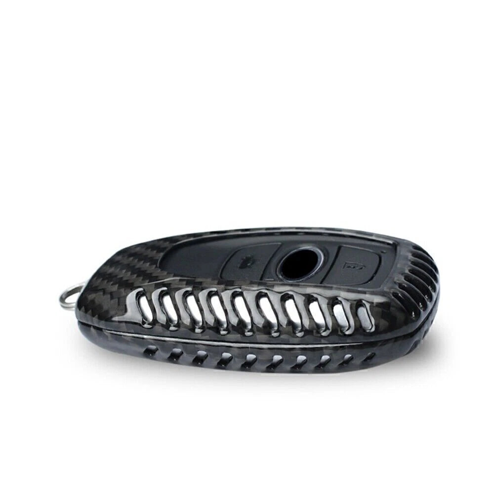 Black Carbon Fiber Key Case Cover for Subaru Legacy XV Forester (2010-2023)