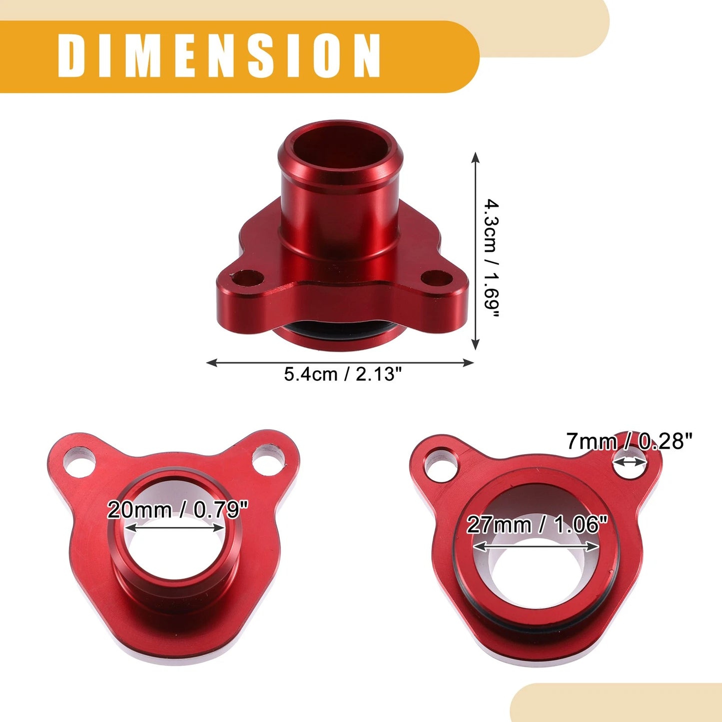 11537541992 Engine Coolant Hose Fitting Set with Clamp for BMW 330i (2001-2006)