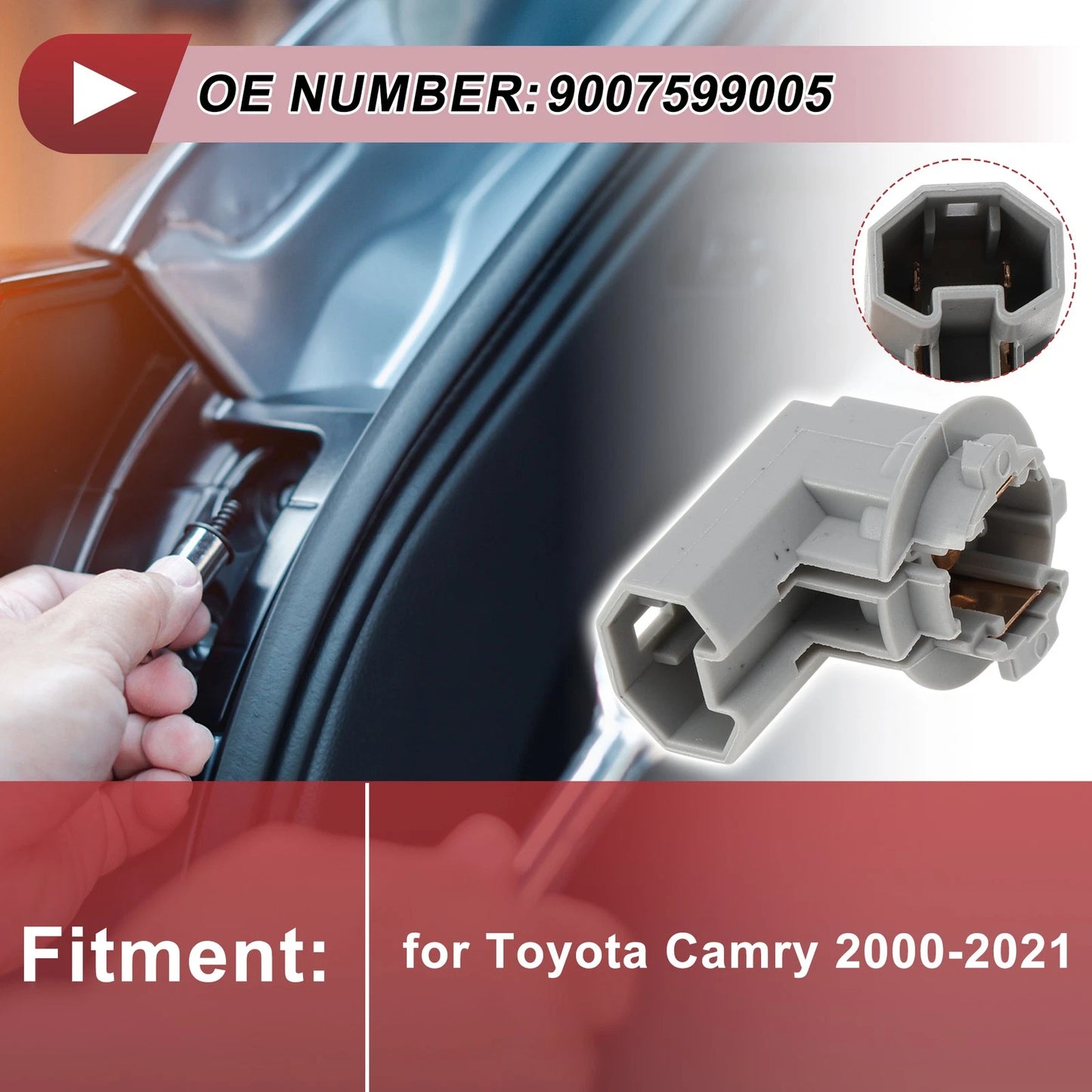 1 Pc License Plate Light Socket for Toyota Camry (2000–2021)