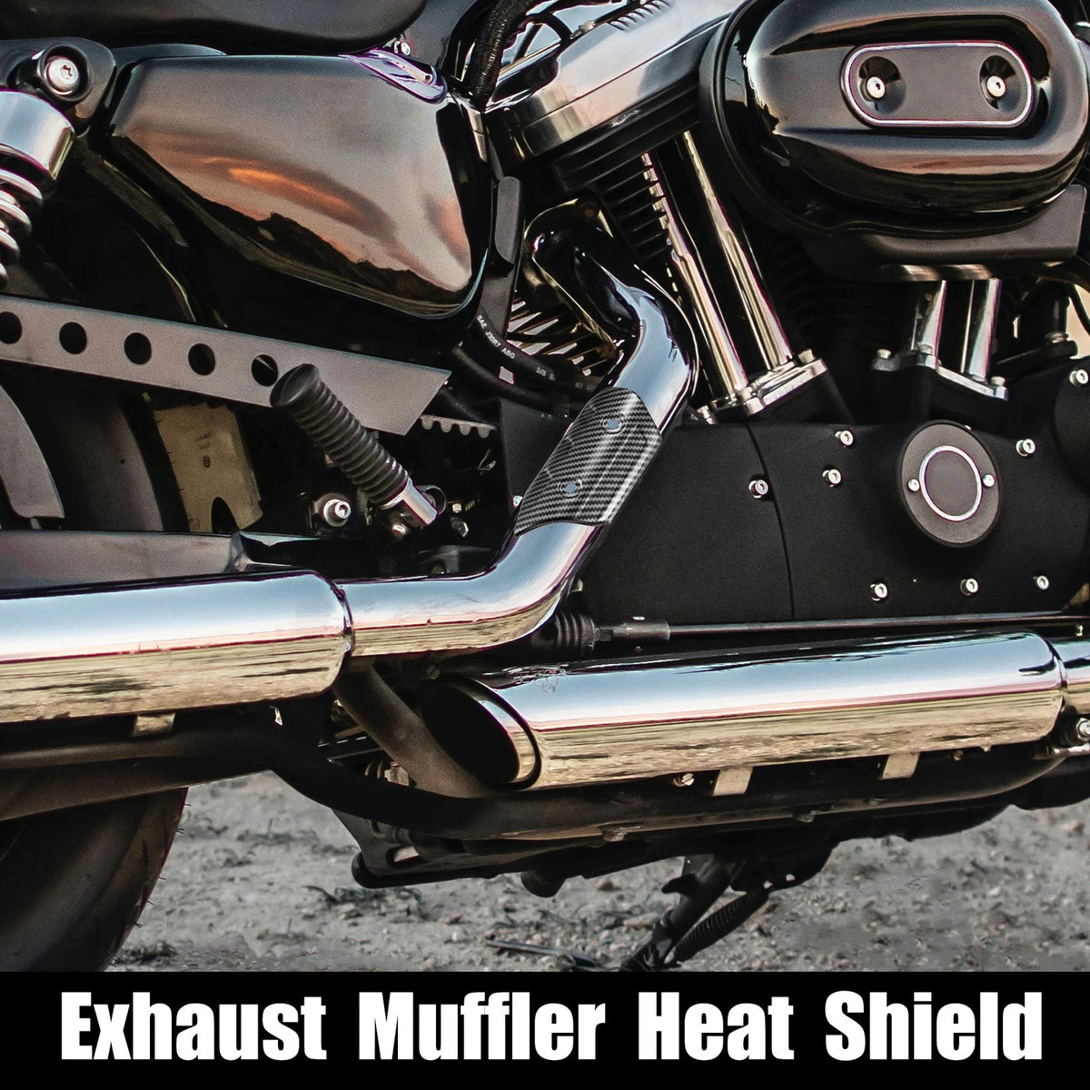 4.69'' Exhaust Muffler Pipe Heat Insulation Cover Black for Motorcycle