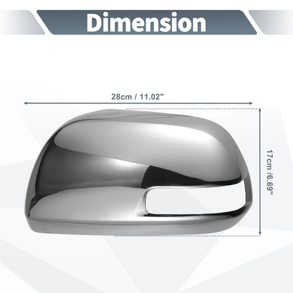 Pair Rearview Mirror Cover Cap Chrome Plated for Toyota Hilux Vigo (2012–2014)