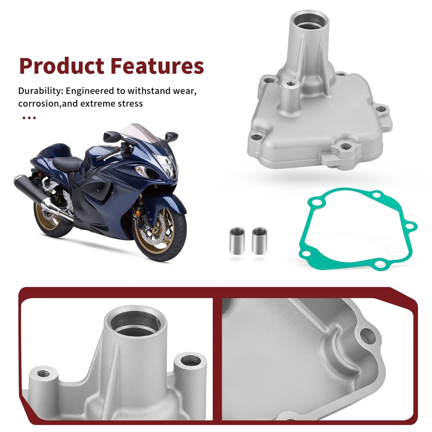 Gear Shifter Cover w/ Gasket Pin for Suzuki Hayabusa 1300 GSX1300 R/RA 2008-2020