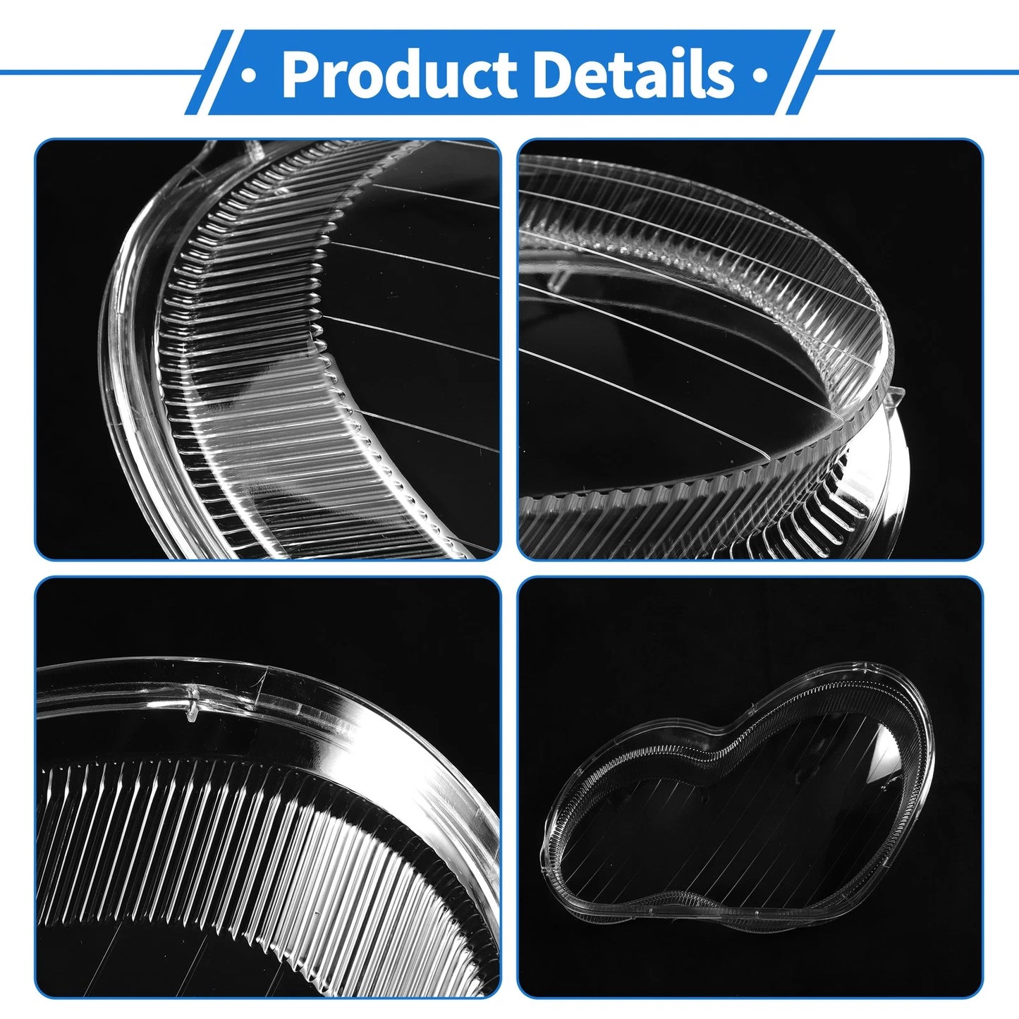 Car Front Right Headlight Lens Cover for Mercedes-Benz C-Class (2001-2017)