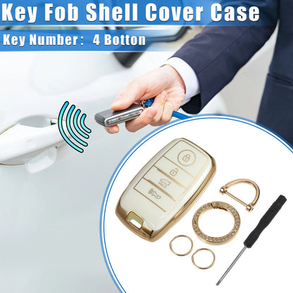 4 x Button Key Fob Shell Cover for Kia Forte Koup, Optima (2010-2019)