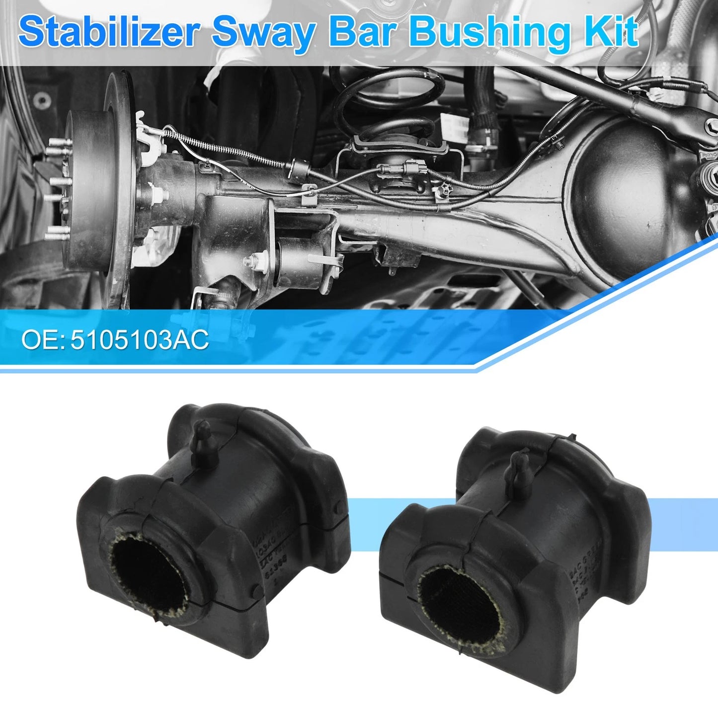 Stabilizer Sway Bar Bushing Kit for Dodge Caliber (2007-2012) Black