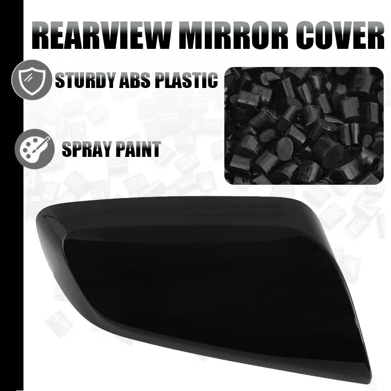 Right Side Wind Mirror Cover Caps for Chevy Impala 2014-2020 Gloss Black