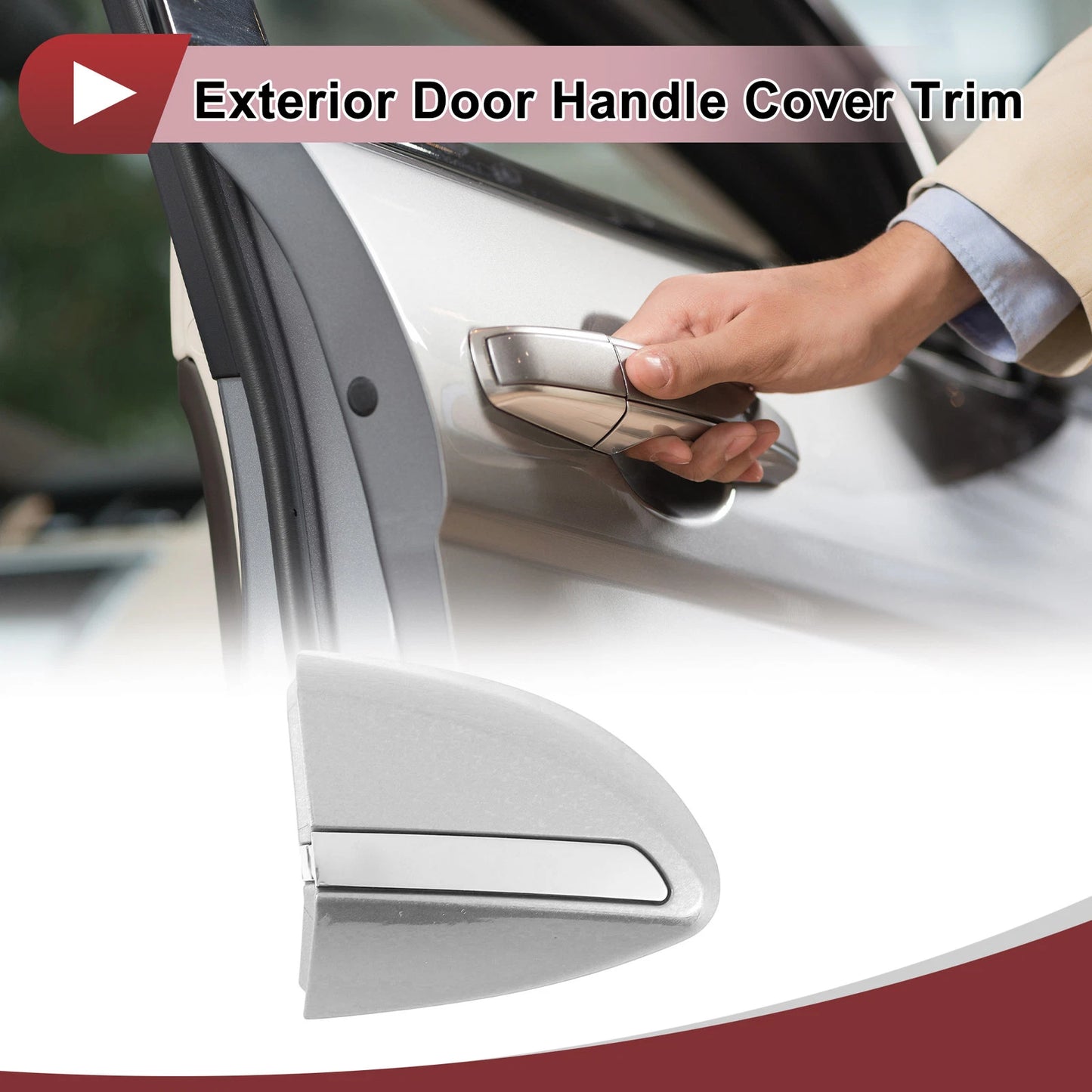 Silver Exterior Door Handle Cover Trim for Toyota Corolla (2014-2018)