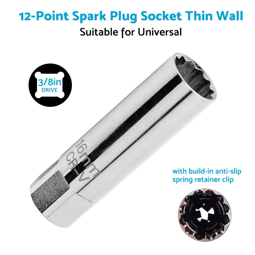 14mm/16mm Spark Plug Socket Deep Thin Wall for Auto Car