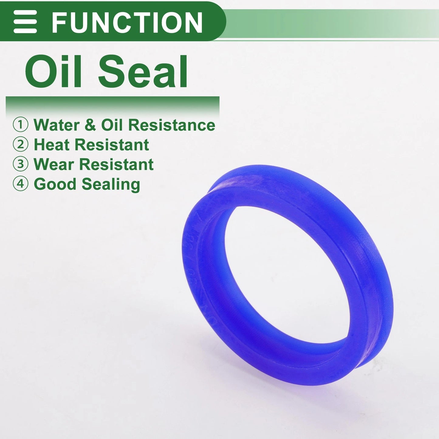 Oil Seal Rotary Shaft Seal TPU 30x38x7mm High Pressure Blue 5 Pcs