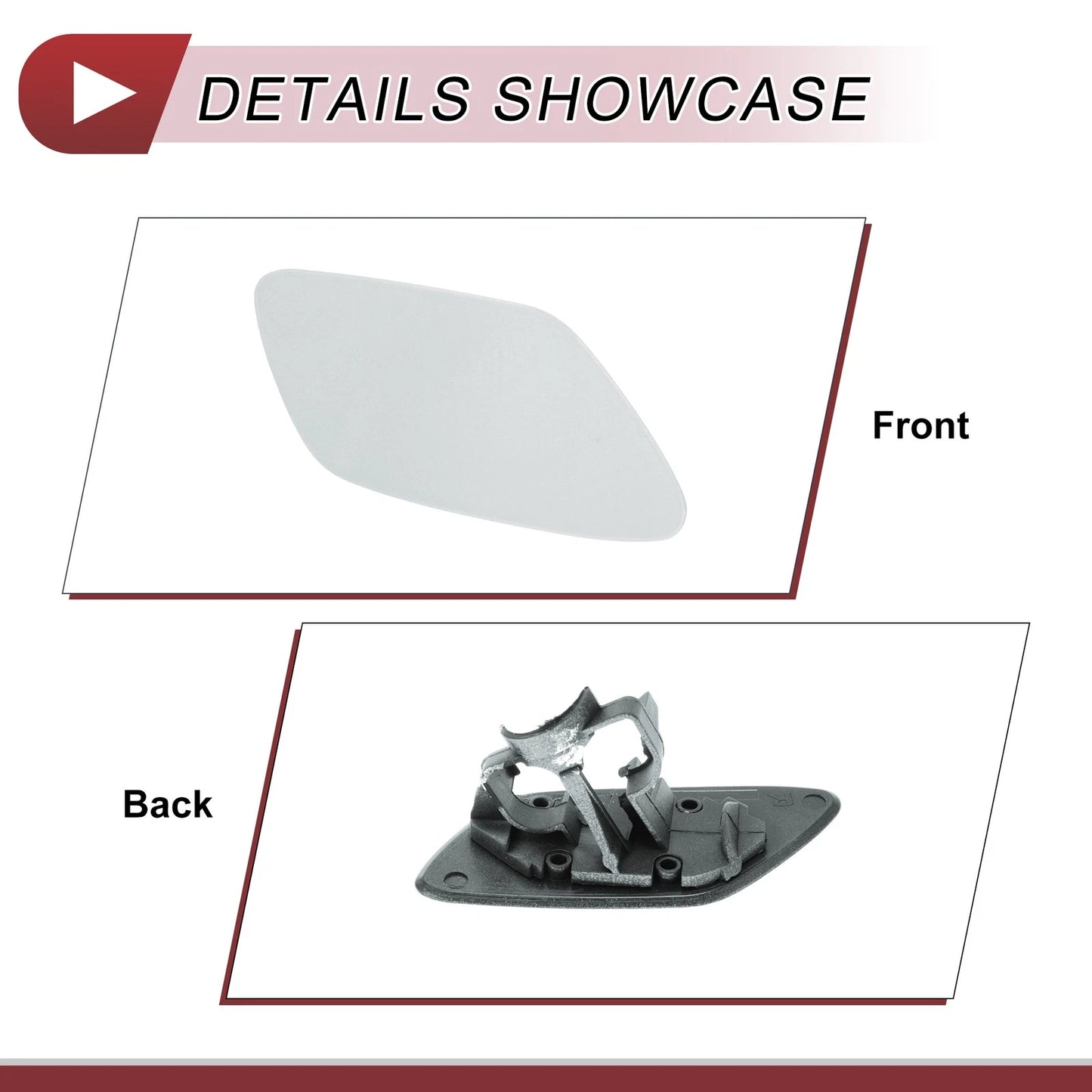 Bumper Trim Nozzle Cover for BMW Z4 (2009-2016) Silver Tone