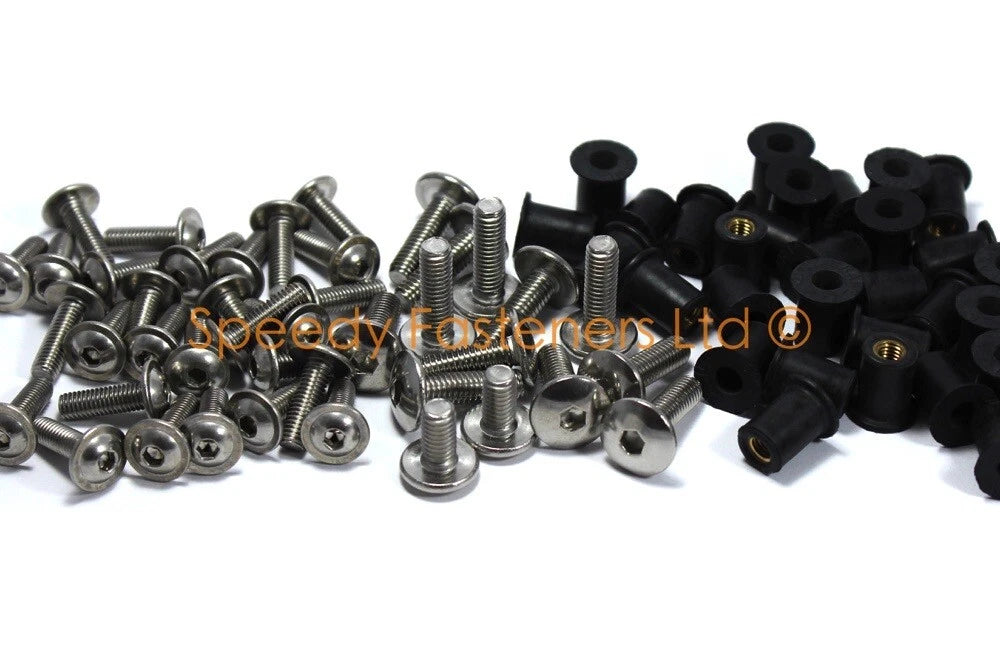 Stainless Fairing Bolts & Screen Bolts for Kawasaki Ninja 250R (2008–2012)