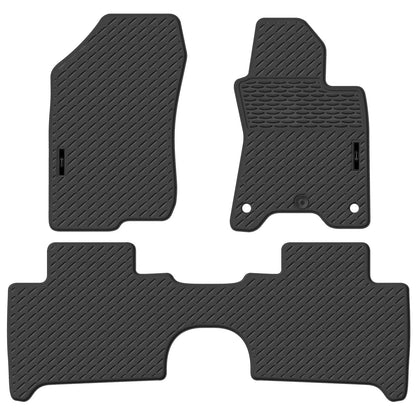 Full Set Custom Fit Moulded Rubber Floor Mats for Navara D23 NP300 Dual Cab