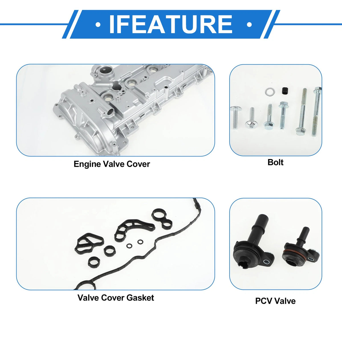 Front Engine Valve Cover w/ Gasket 2.0L for Chevrolet Malibu (2013-2022)