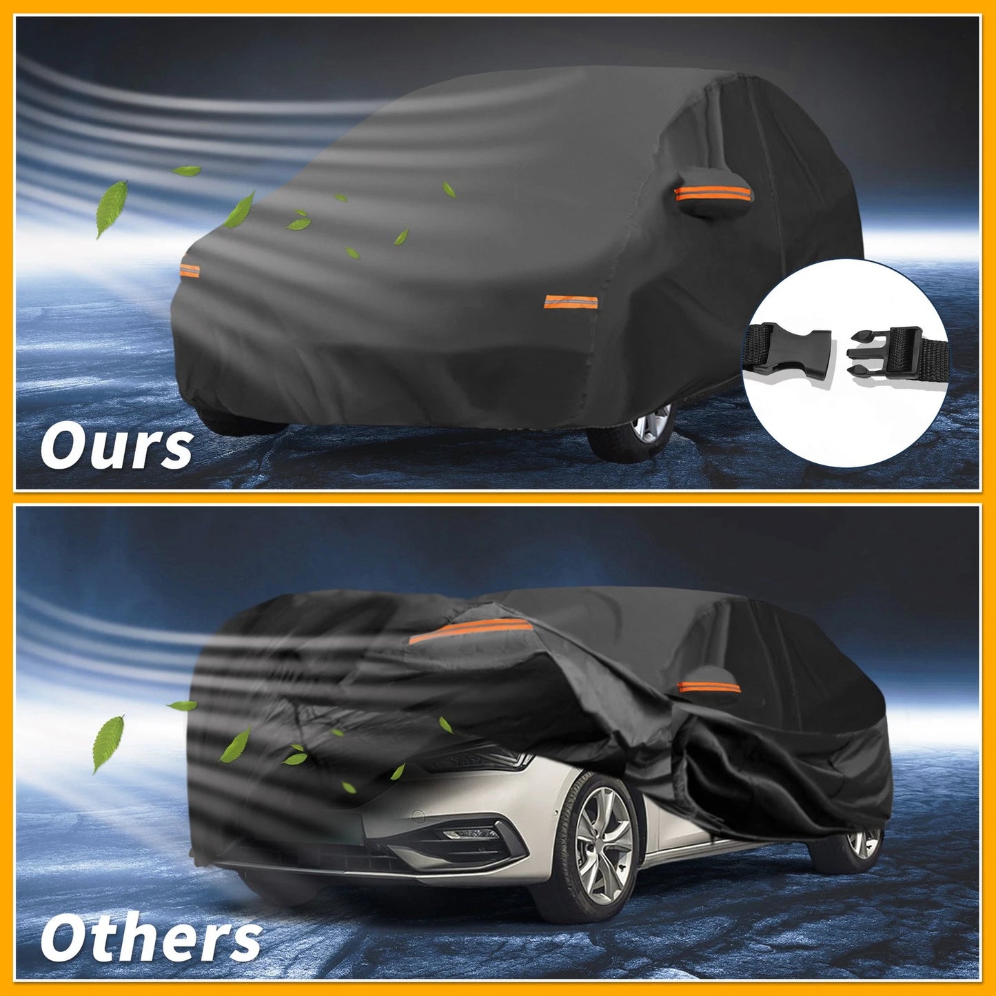 Waterproof Car Cover for Mazda 3 Hatchback Black 190T-PU (2004-2023)