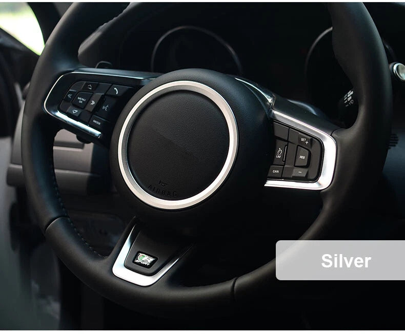 Car Steering Wheel Sticker Aluminum Center Emblem Fit For Jaguar XF XE F-PACE