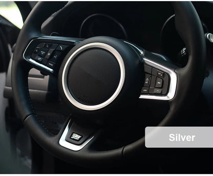 Car Steering Wheel Sticker Aluminum Center Emblem Fit For Jaguar XF XE F-PACE