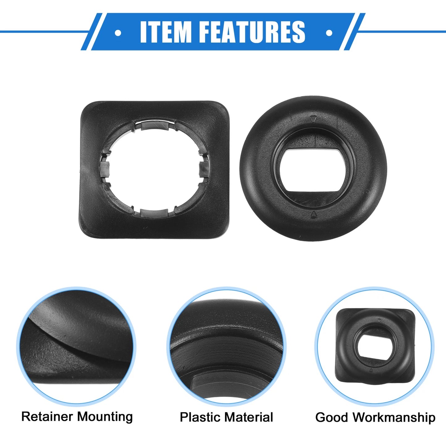 4 Pcs Car Holder Retainer for Honda Acura Durable Anti-Slip Plastic Black