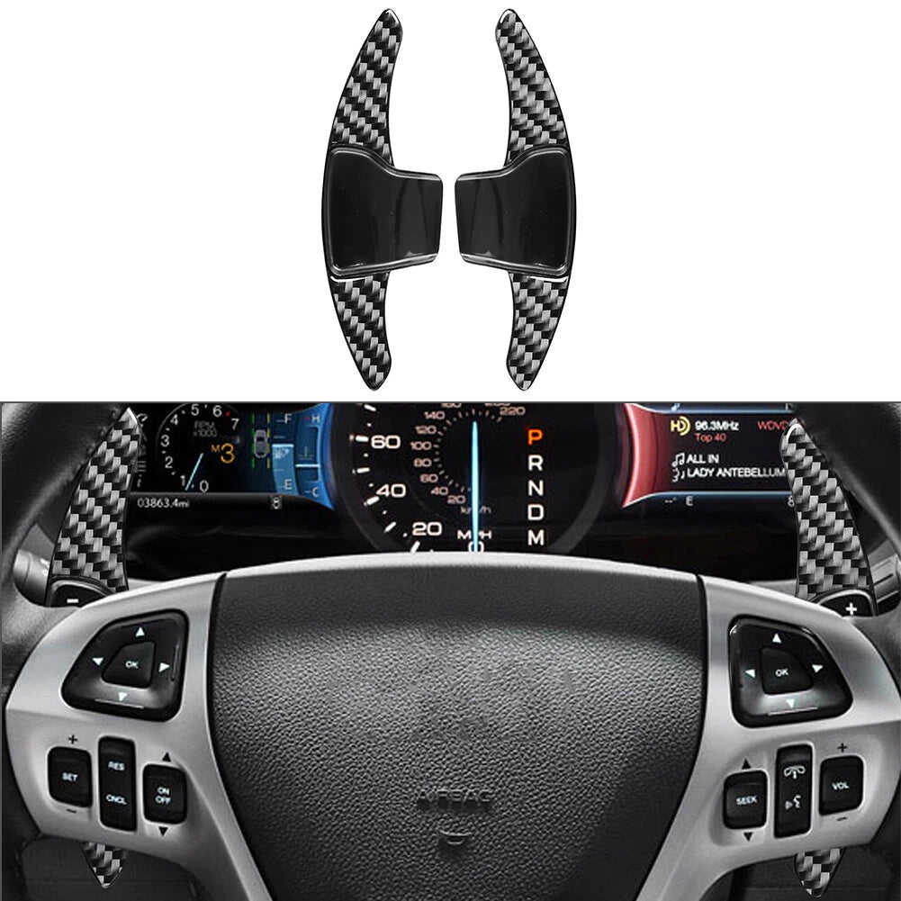 Black Steering Wheel Shifter Paddle Extensions for Ford Explorer (2013-2019)